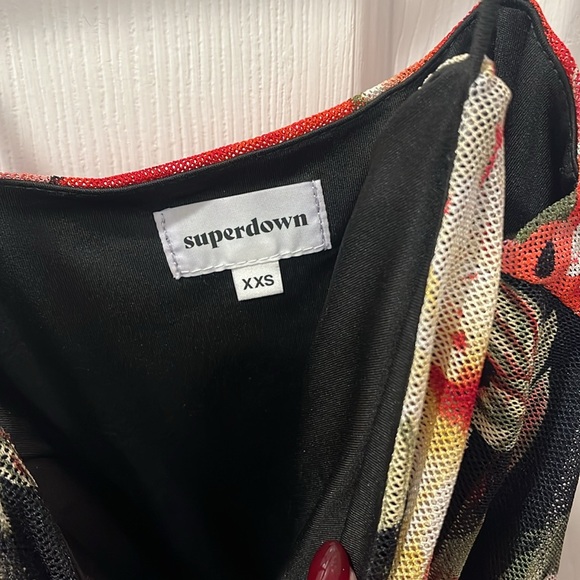 Marnie Mini Dress in Black Floral Superdown - Picture 9 of 10